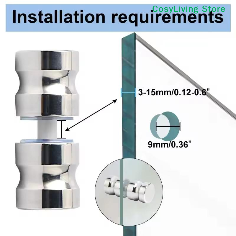 [CL]Gagang Pintu Kaca Shower B - Door Knob Replacement ulasan dan harga